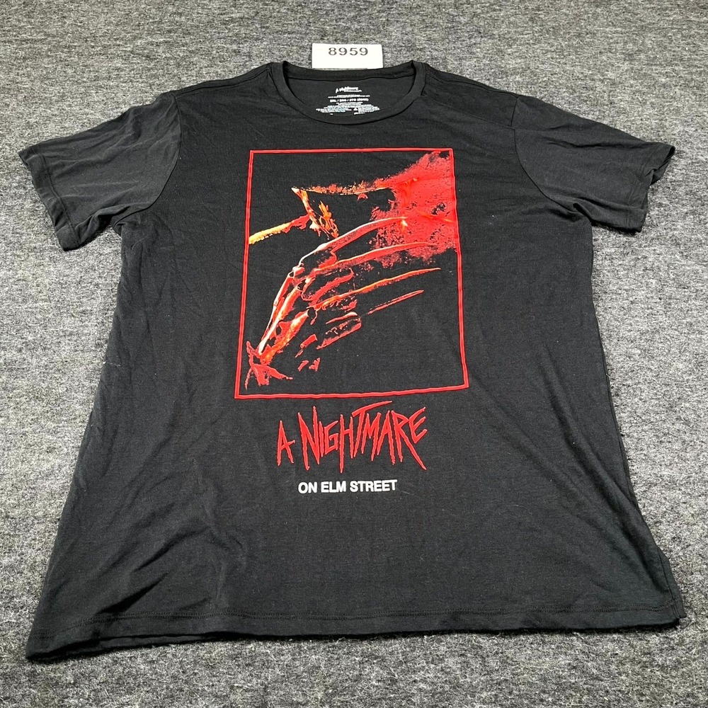 A Nightmare on Elm Street T Shirt Mens 2XL Black Graphic Print Horror Movie